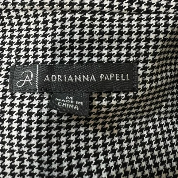 Adrianna Papell Womens Jacquard Long Topper Jacket Houndstooth Size M - Picture 3 of 5